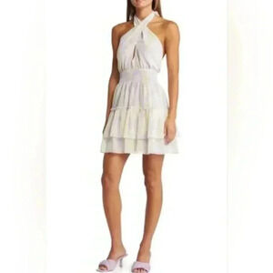 Wayf-Lavender‎ floral halter dress